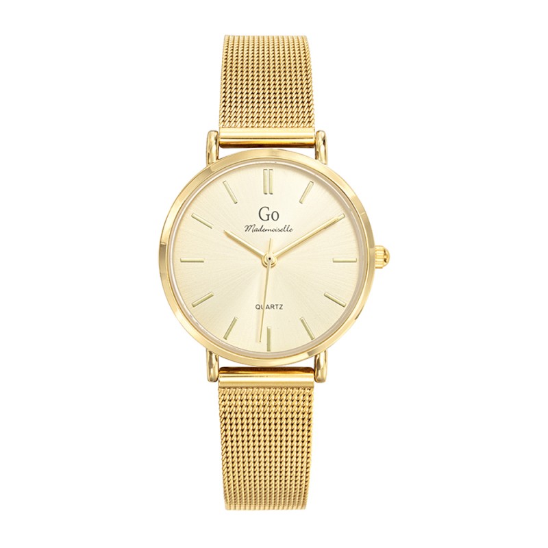 MONTRE GO GIRL ONLY BRACELET MILANAIS DORE CADRAN CHAMPAGNE