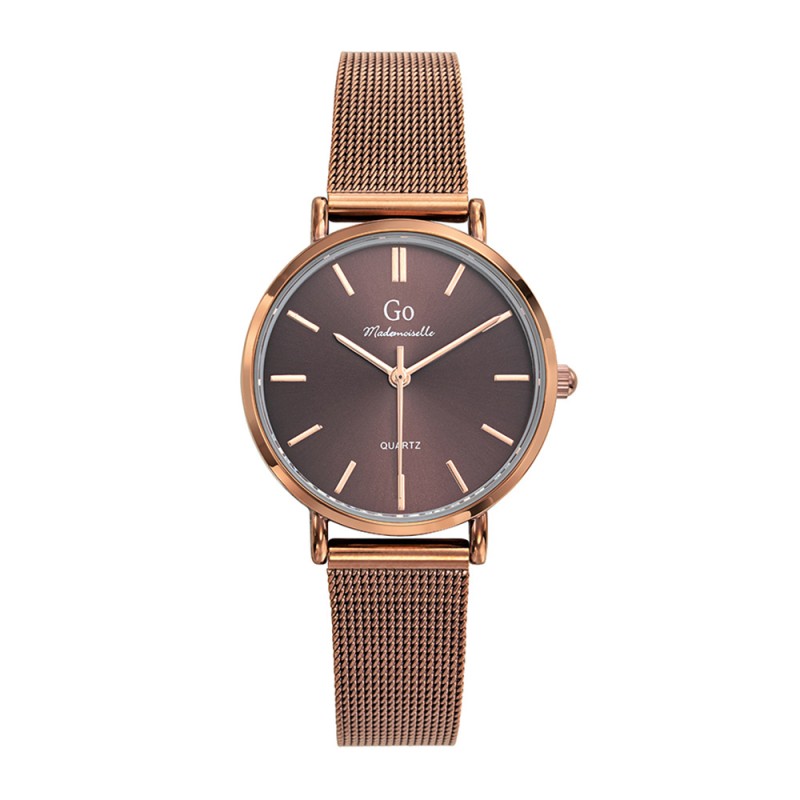 MONTRE GO GIRL ONLY BRACELET MILANAIS MARRON CADRAN MARRON