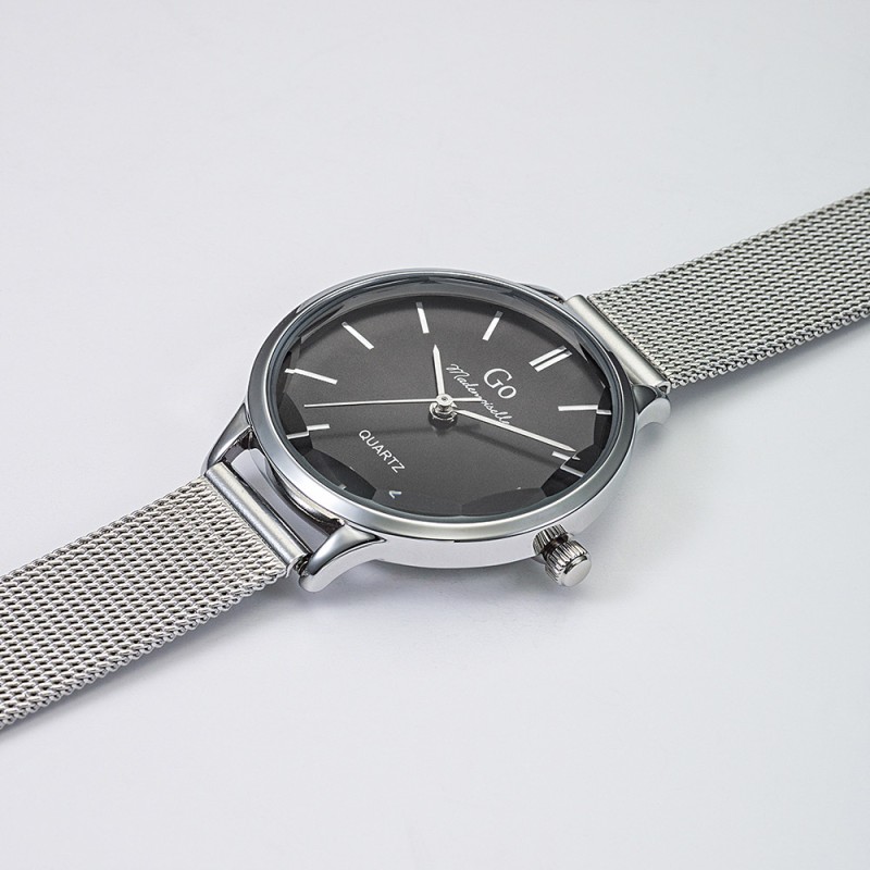 MONTRE GO GIRL ONLY BRACELET MILANAIS ARGENTE CADRAN NOIR