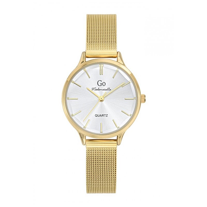 MONTRE GO GIRL ONLY BRACELET MILANAIS DORE CADRAN BLANC NACRE