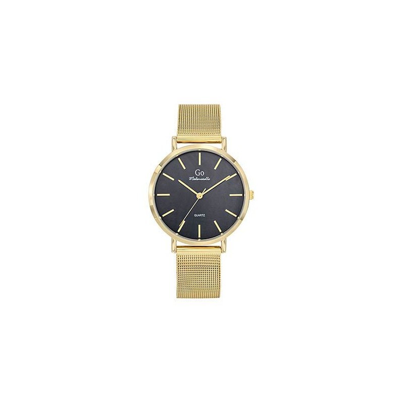 MONTRE GO GIRL ONLY BRACELET MILANAIS DORE CADRAN NOIR