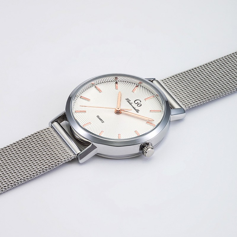 MONTRE GO GIRL ONLY BRACELET MILANAIS ARGENTE CADRAN ARGENTE