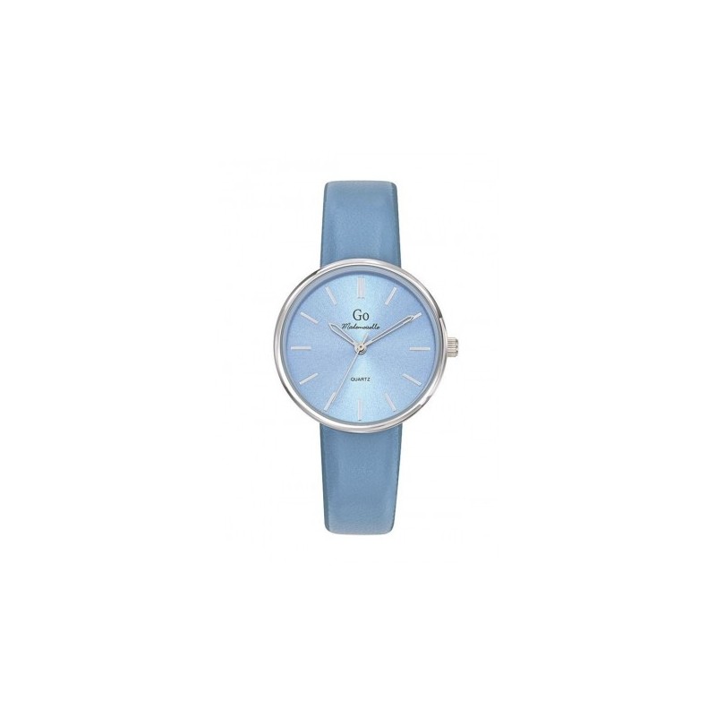 MONTRE GO GIRL ONLY BRACELET BLEU CIEL BOITIER ARGENTE CADRAN BLEU CIEL