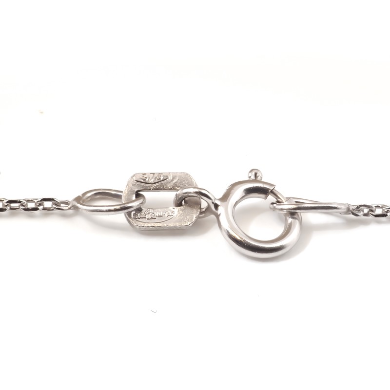 COLLIER SOLITAIRE FEMME CARADOR EN OR BLANC 375/000 ET DIAMANT