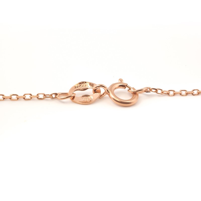 COLLIER FEMME CARADOR EN OR ROSE 375/000 ET DIAMANT 0.15 CARAT