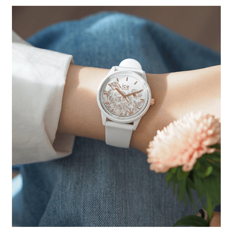 Montre Ice Watch Solar power - Spring white Small