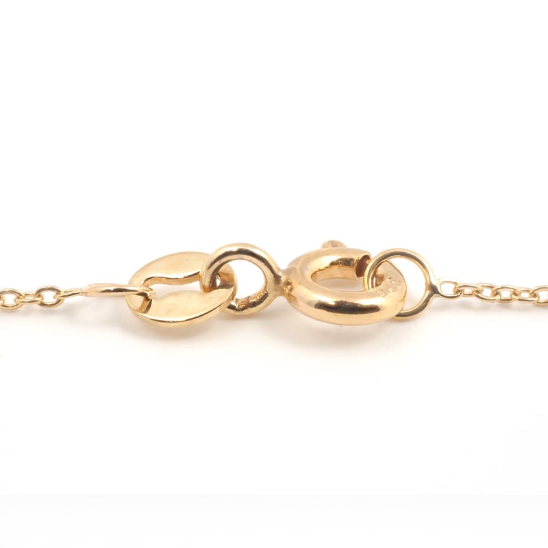 Collier solitaire femme carador en or jaune 375/000 avec Emeraude