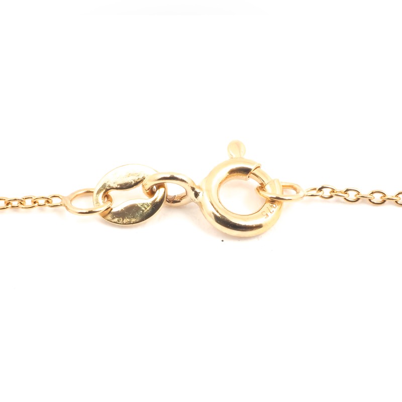 Collier solitaire forme poire femme carador en or jaune 375/000 et diamant