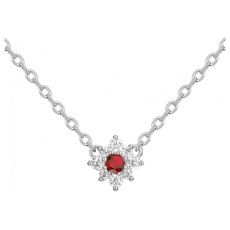 Collier femme carador en argent motif étoiles avec oxydes de zirconium
