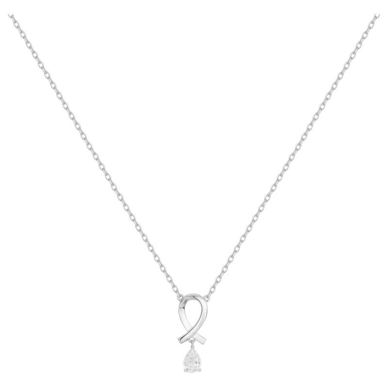 Collier fantaisie femme carador en argent avec oxydes de zirconium forme goutte