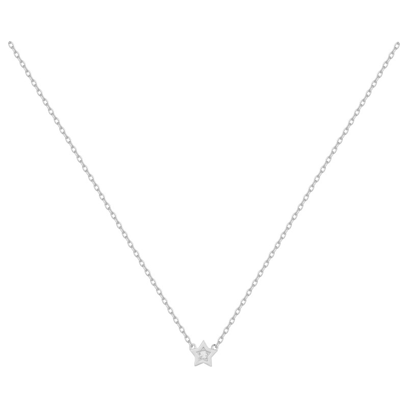 Collier fantaisie femme carador en argent avec oxydes de zirconium forme étoile