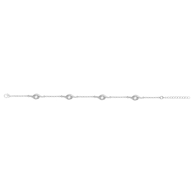 Bracelet femme fantaisie Carador en argent  et oxydes de zirconium