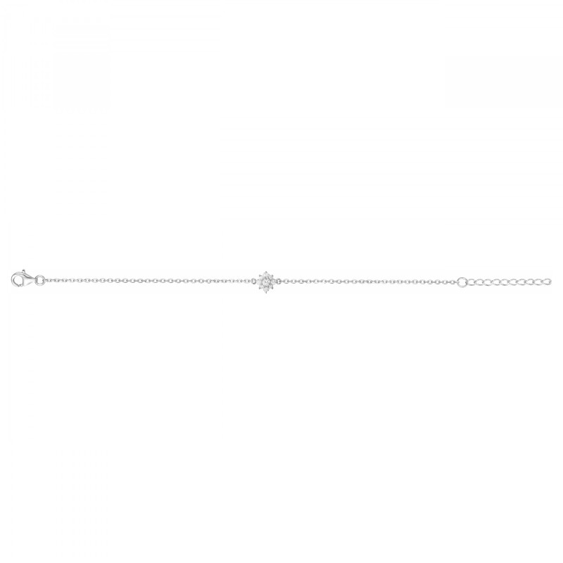 Bracelet femme fantaisie Carador en argent  et oxydes de zirconium motif étoile