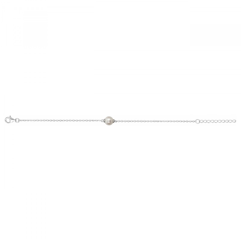 Bracelet femme fantaisie Carador  en argent et une perle d'eau douce
