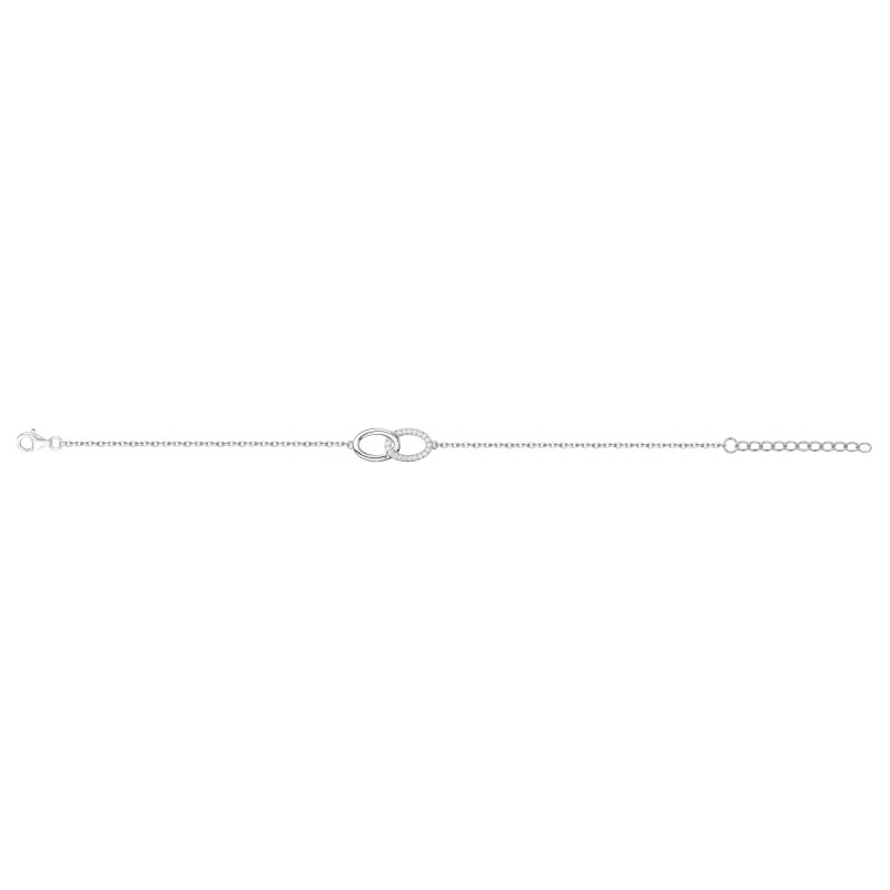 Bracelet femme fantaisie Carador  en argent et oxydes de zirconium