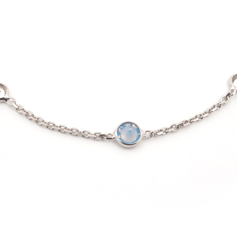 Bracelet argent 925/000 femme Carador oxydes de zirconium et cristaux bleus