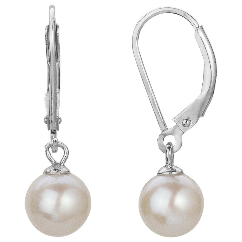 Boucles d'oreilles Dormeuses Carador en argent  et perle d'eau douce