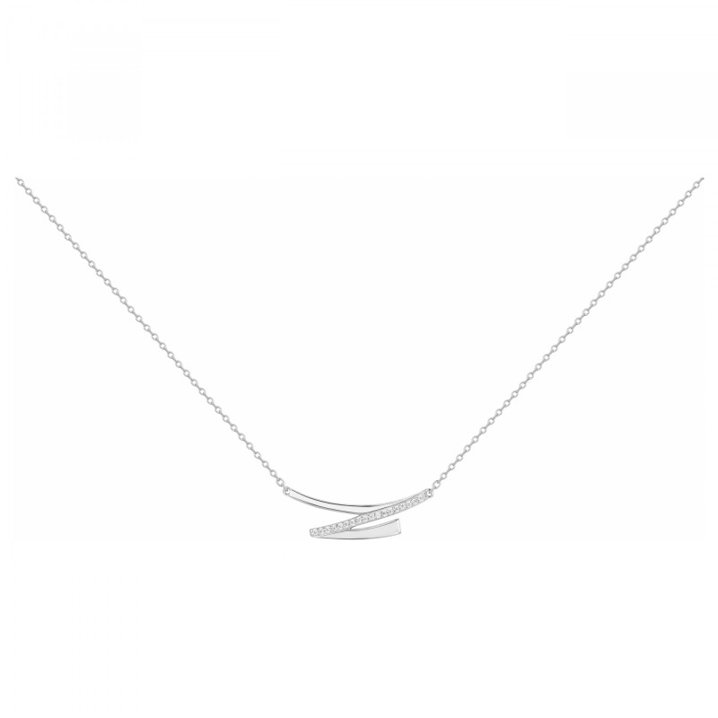 Collier fantaisie femme carador en argent avec oxydes de zirconium blanc