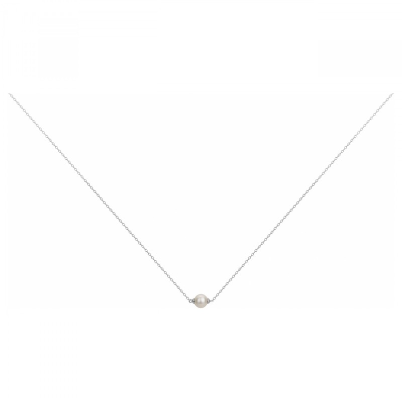 Collier fantaisie femme carador en argent et une perle d'eau douce