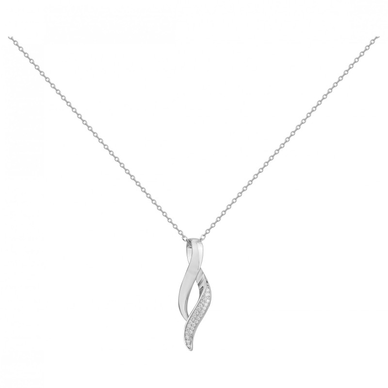 Collier fantaisie femme carador en argent avec oxydes de zirconium