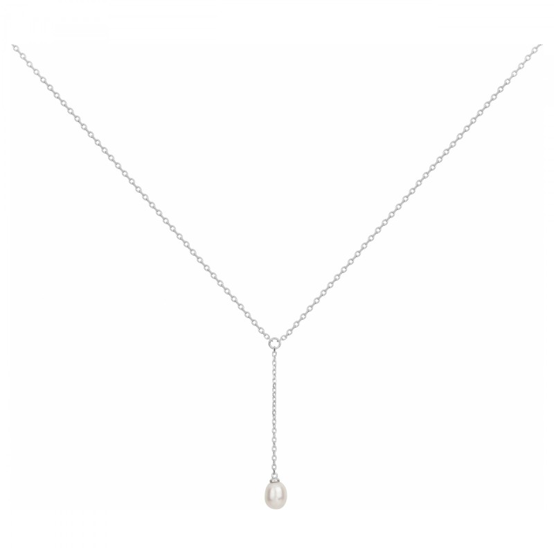 Collier fantaisie femme carador en argent et une perle d'eau douce
