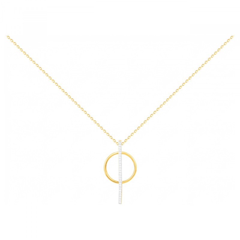 Collier fantaisie femme carador en plaqué or avec oxydes de zirconium