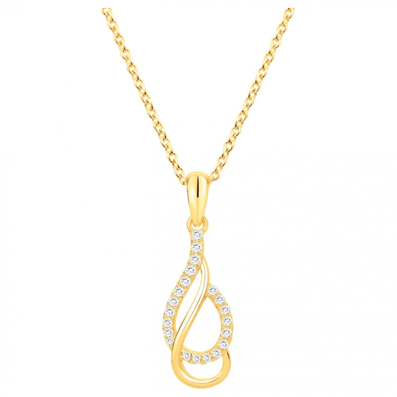 Collier fantaisie femme carador en plaqué or avec oxydes de zirconium