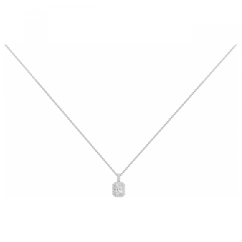 Collier fantaisie femme carador en argent avec oxydes de zirconium