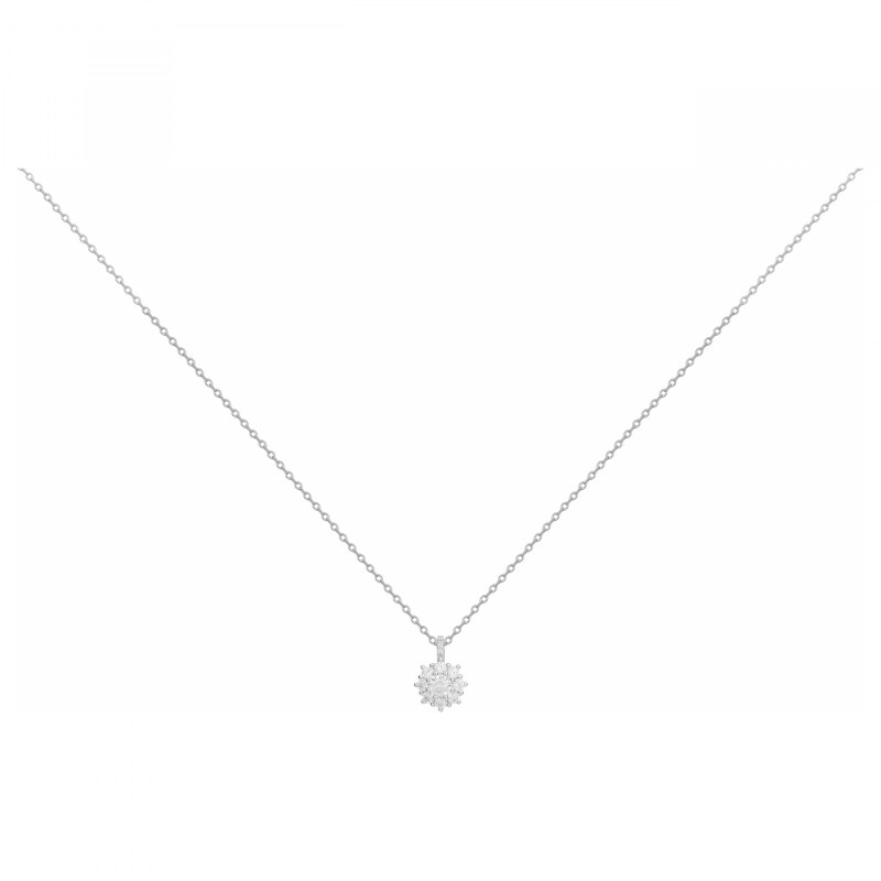 Collier fantaisie femme carador en argent avec oxydes de zirconium