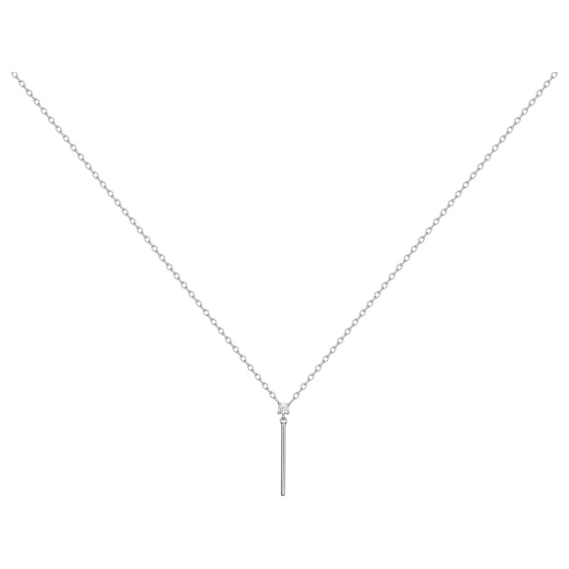 Collier fantaisie femme carador en  argent avec oxyde de zirconium