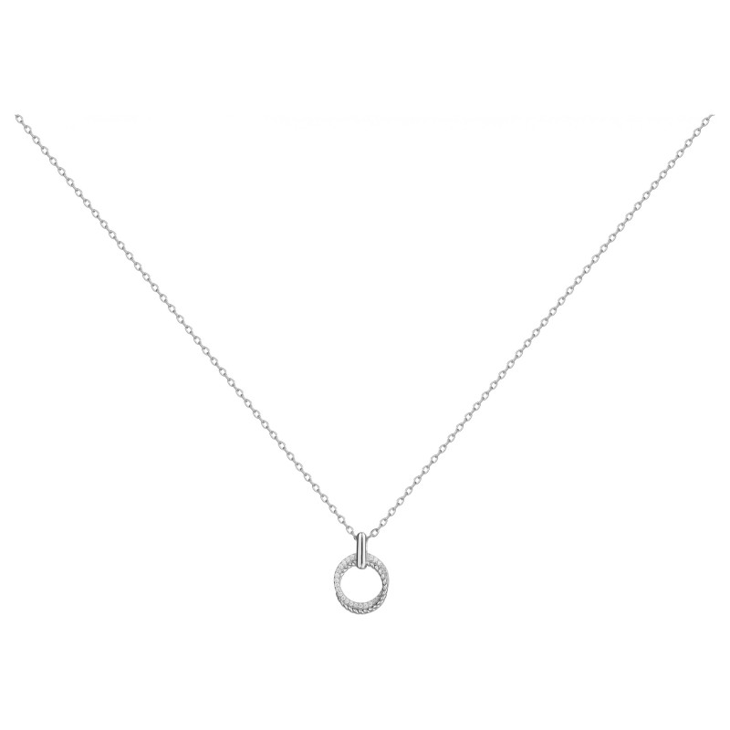 Collier fantaisie femme carador en  argent avec oxydes de zirconium motif cercle