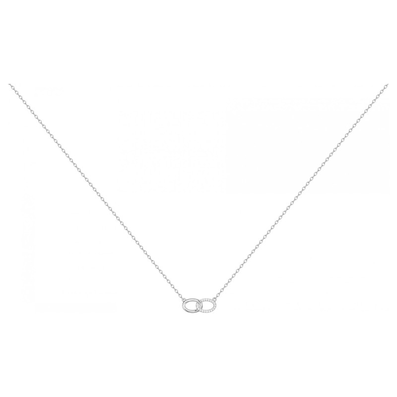 Collier fantaisie femme carador en  argent avec oxydes de zirconium