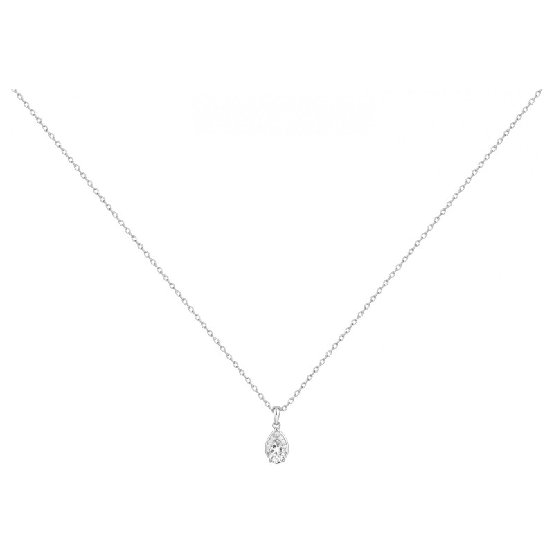 Collier fantaisie femme carador en  argent avec oxydes de zirconium