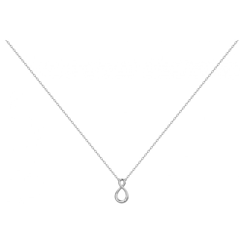 Collier fantaisie femme carador en  argent avec oxyde de zirconium motif infini