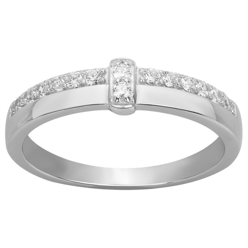 Bague Femme Carador en argent avec oxydes de zirconium