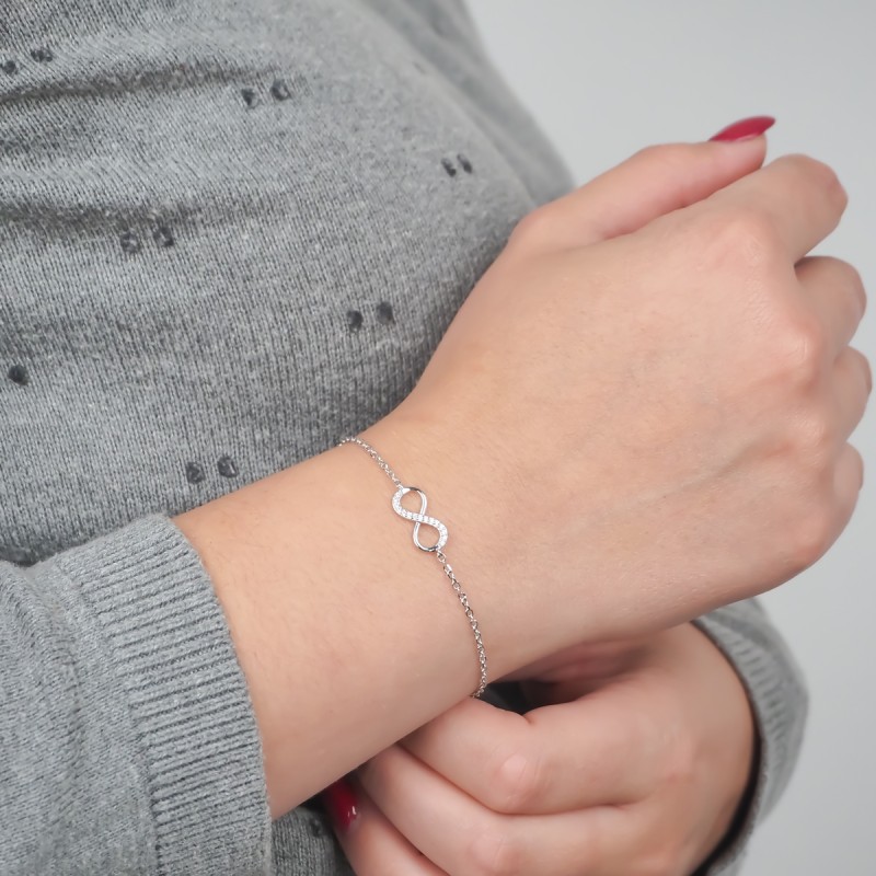 Bracelet argent femme Carador motif infini