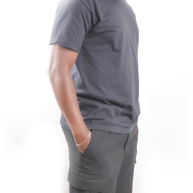 Bracelet Carador maille cheval alternée 1/3 en argent 925/000