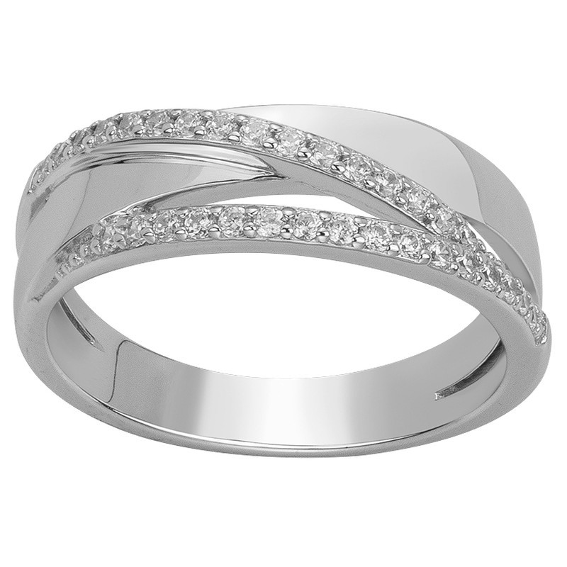 Bague Femme Carador en argent avec oxydes de zirconium