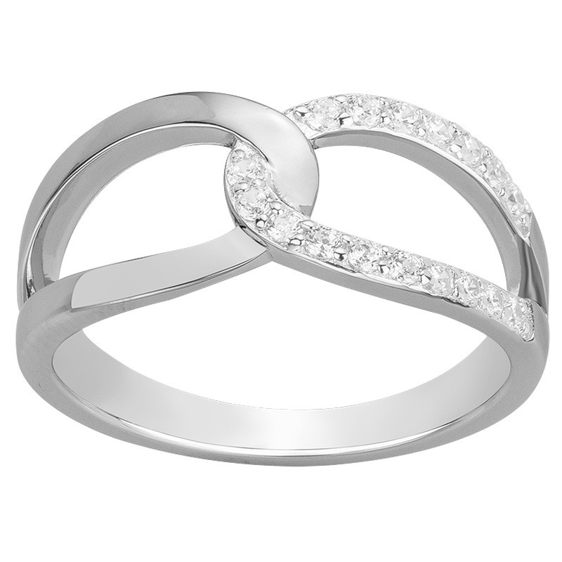 Bague Femme Carador en argent avec oxydes de zirconium
