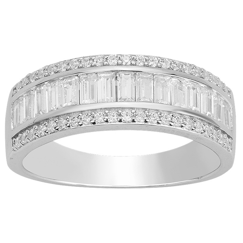 Bague Femme Carador en argent avec oxydes de zirconium