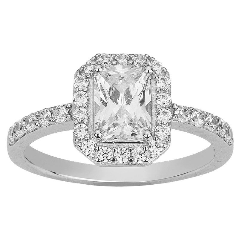 Bague Femme Carador en argent avec oxydes de zirconium