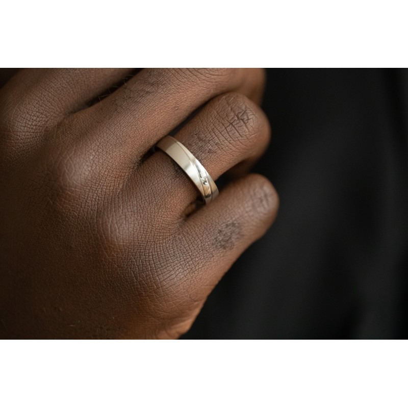 Bague Homme Phebus en Acier argenté