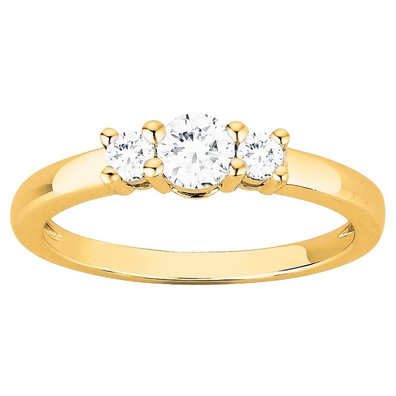 Bague femme Carador en plaqué or et oxyde de zirconium