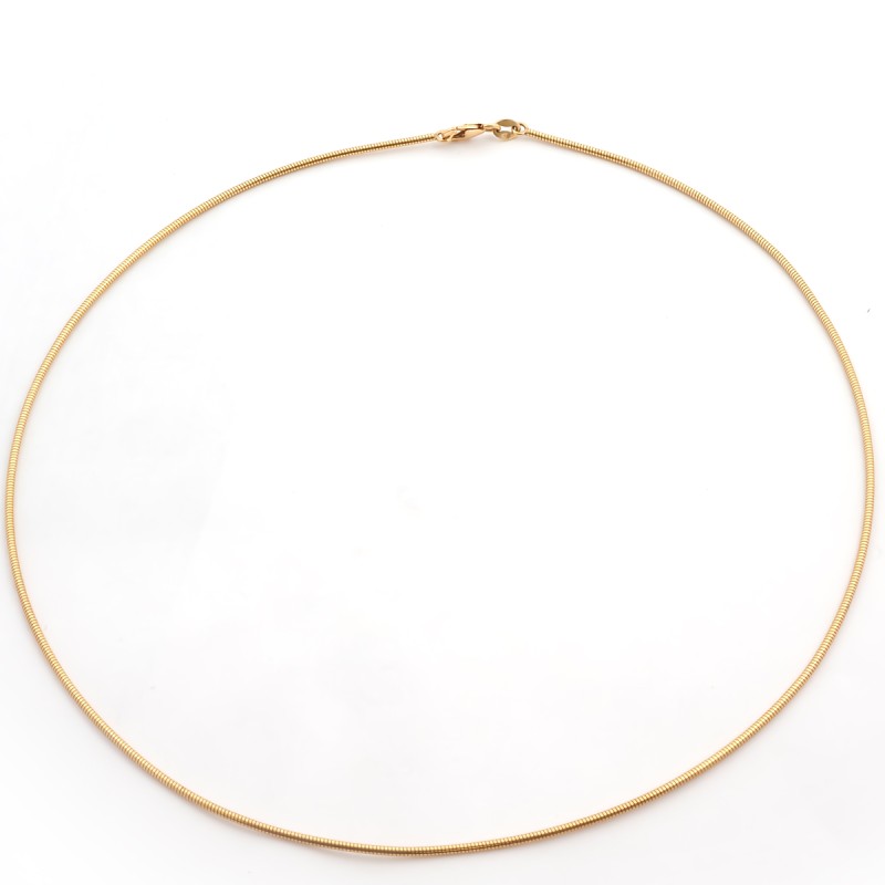 Collier Omega femme carador en or jaune 750/000 1.5mm