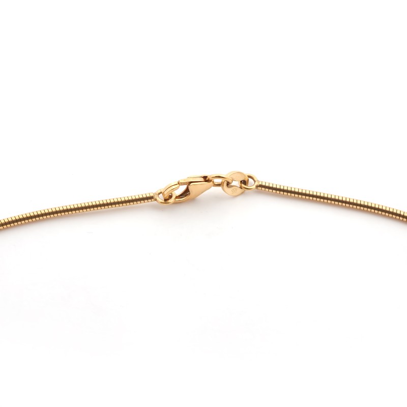 Collier Omega femme carador en or jaune 750/000 1.5mm
