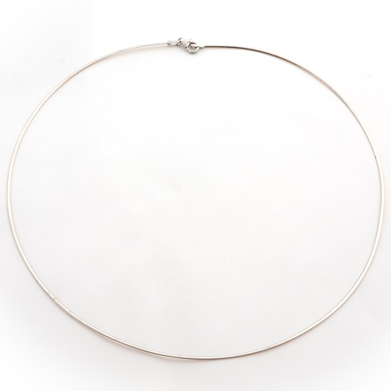 Collier Omega femme carador en or 750/000 bicolores 1.6mm