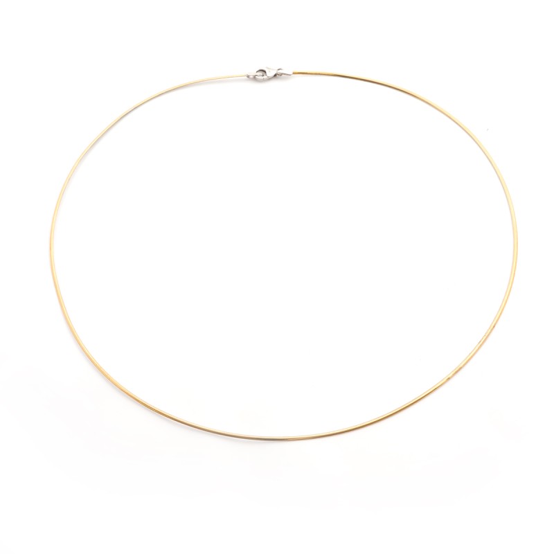 Collier Omega femme carador en or 750/000 bicolores 1.6mm