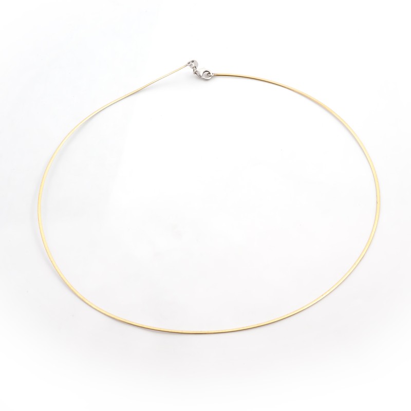 Collier Omega femme carador en or 750/000 bicolores 1.2mm