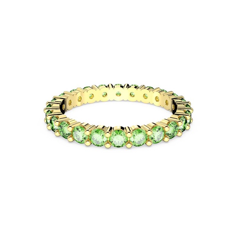 Bague Swarovski femme métal doré et cristaux vert collection Matrix