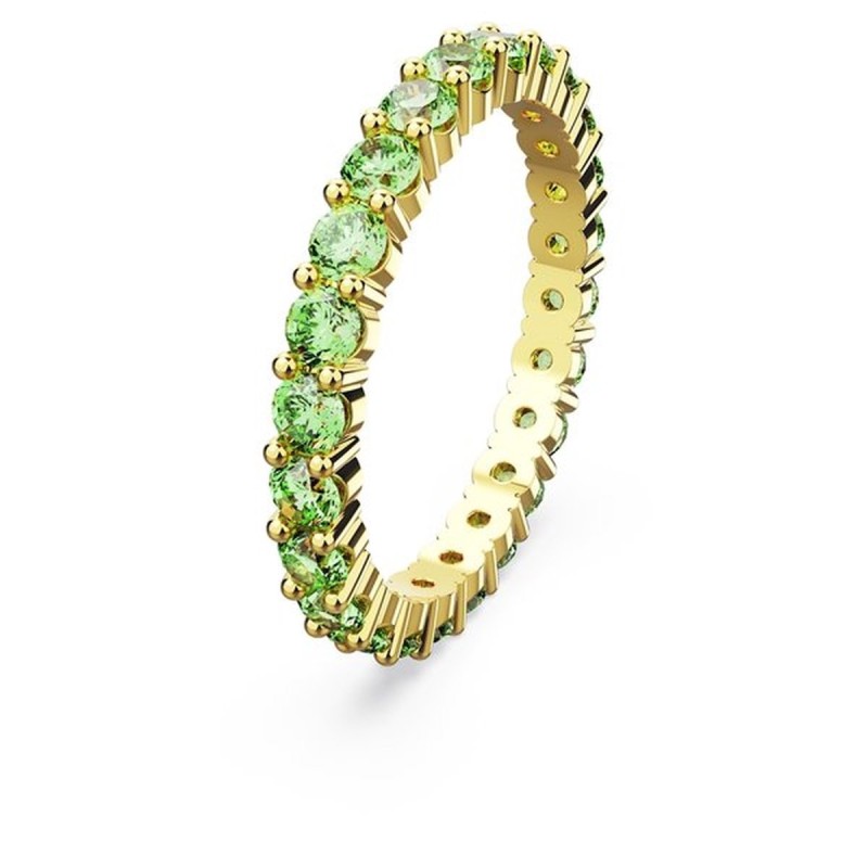 Bague Swarovski femme métal doré et cristaux vert collection Matrix